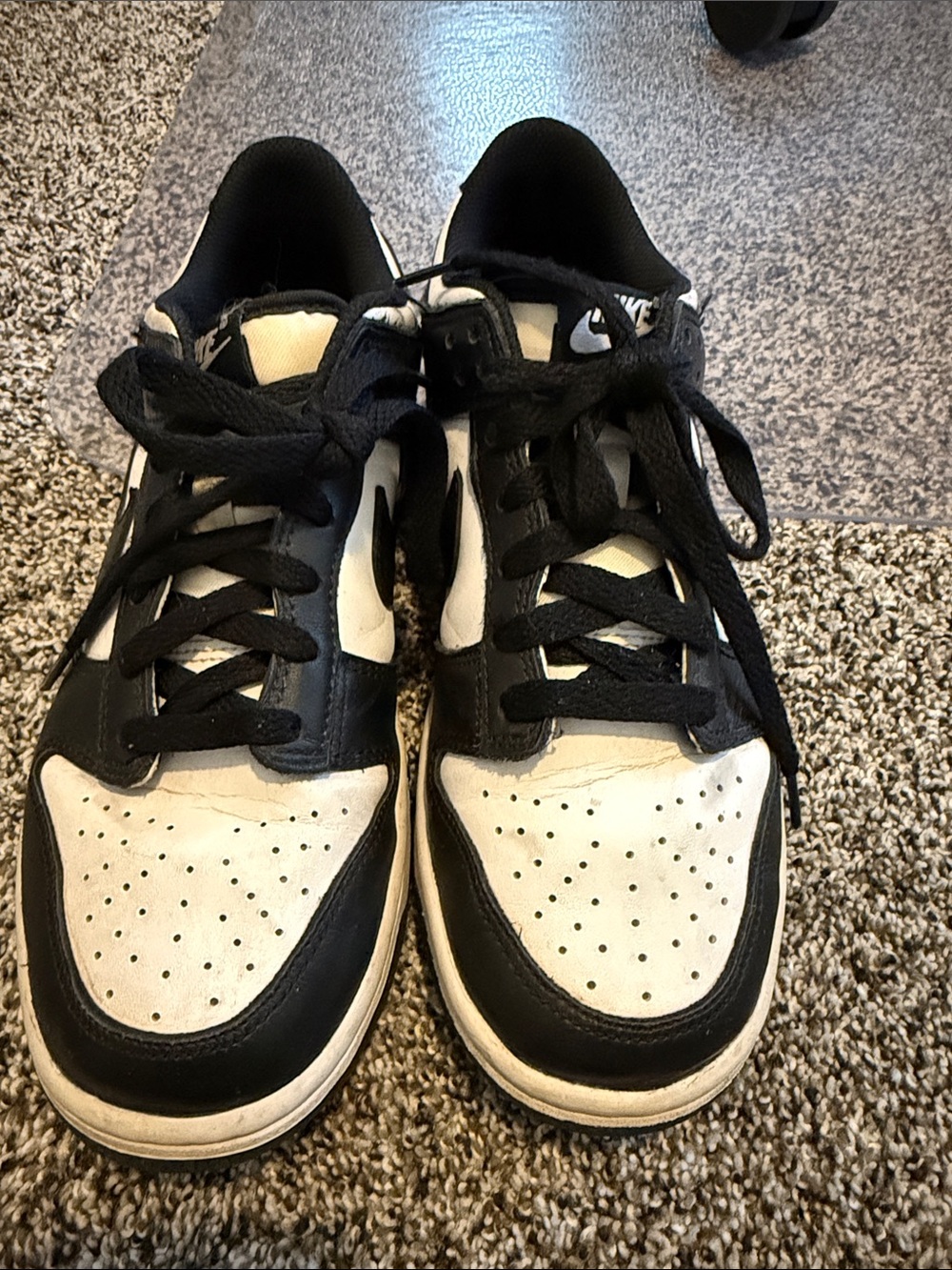 Nike Dunks Panda Big Kids 6.5 Black and White Low-Top Sneakers